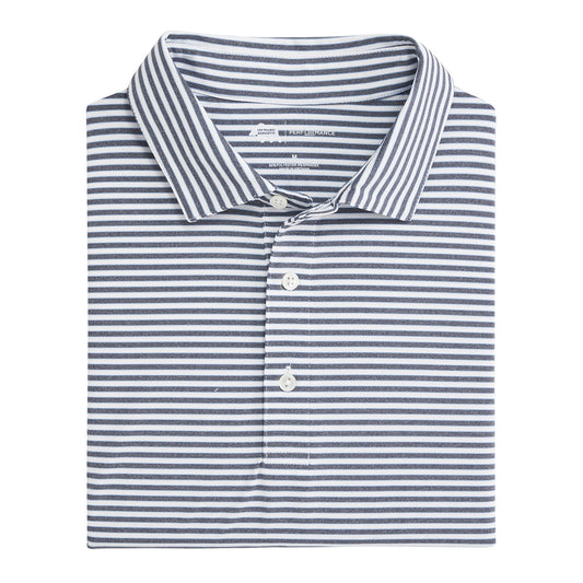 Onward Reserve Mulligan Stripe Performance Polo - Classic Navy