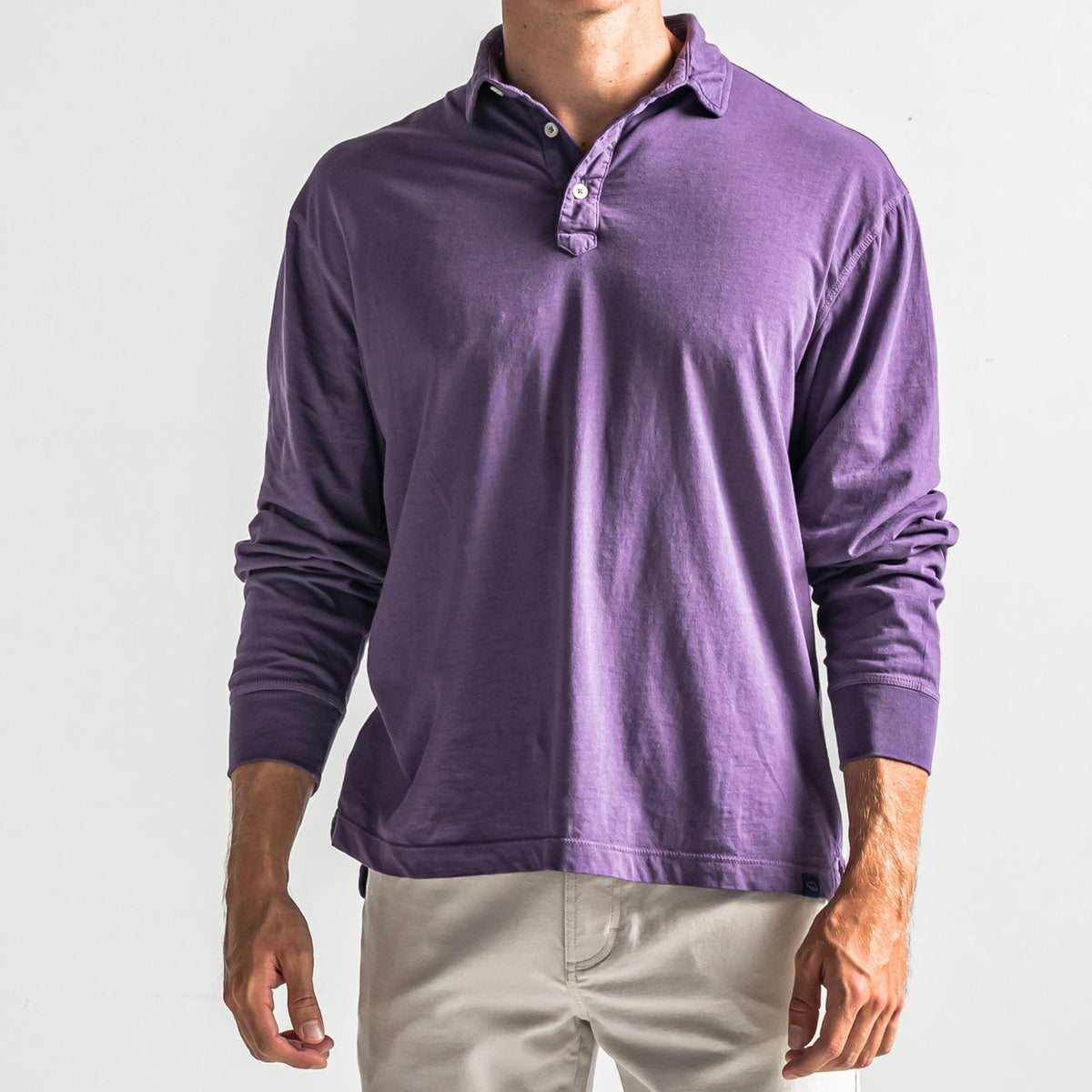 Onward Reserve Perry Long Sleeve Polo - Loganberry