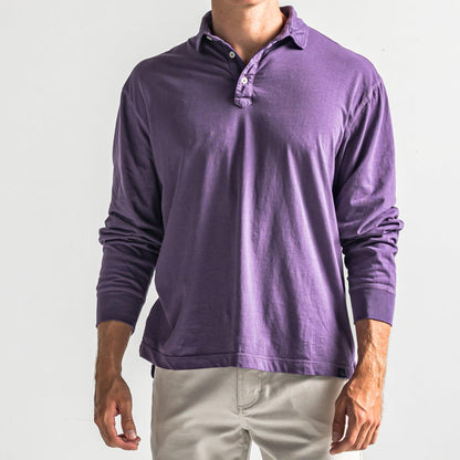 Onward Reserve Perry Long Sleeve Polo - Loganberry
