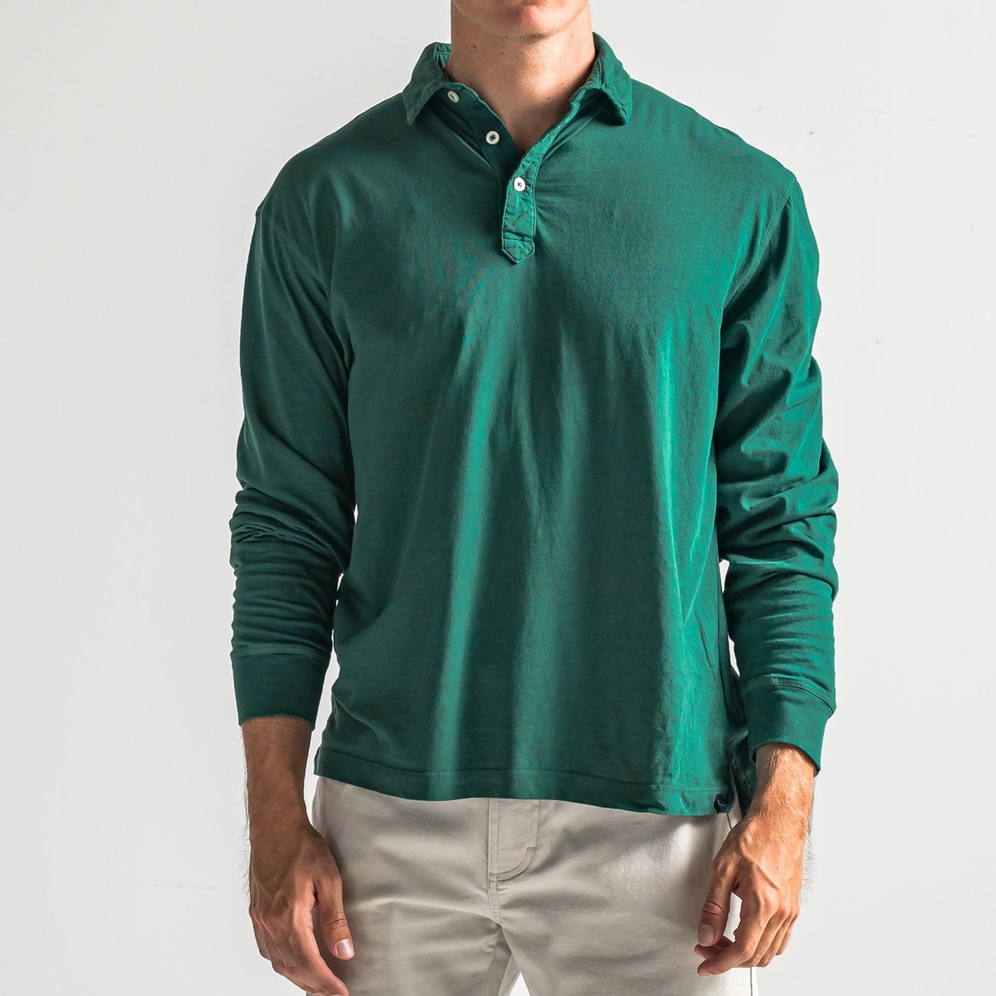 Onward Reserve Perry Long Sleeve Polo - Botanical Garden