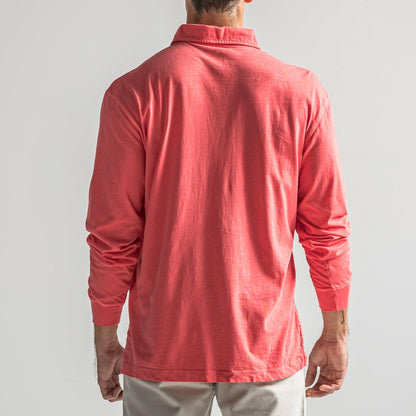 Onward Reserve Perry Long Sleeve Polo - Red