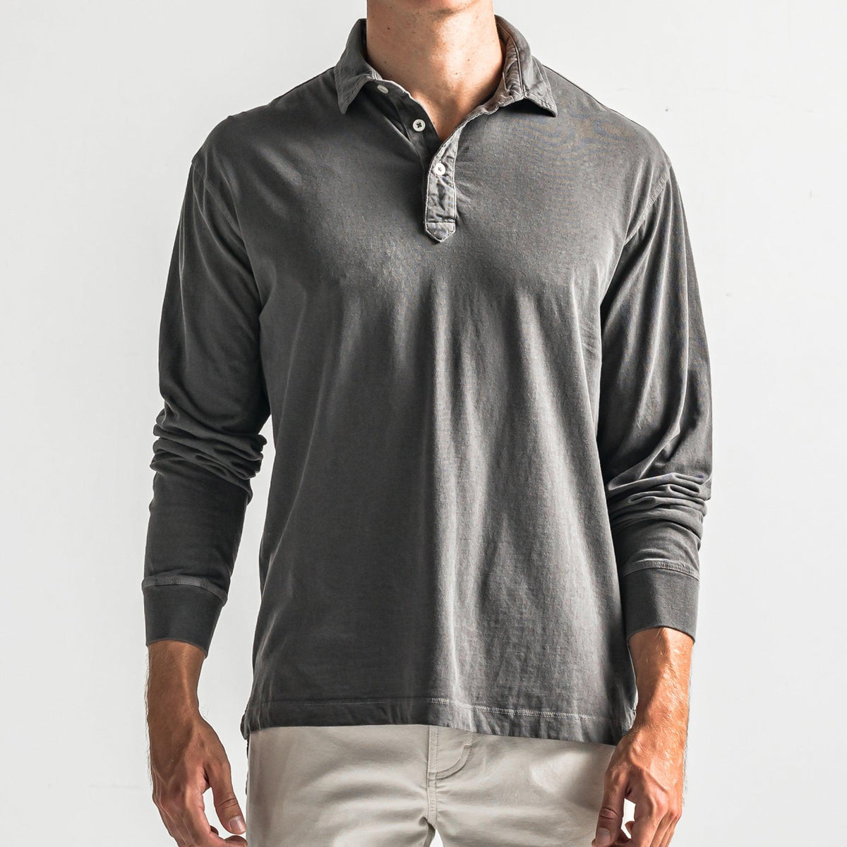 Onward Reserve Perry Long Sleeve Polo - Black