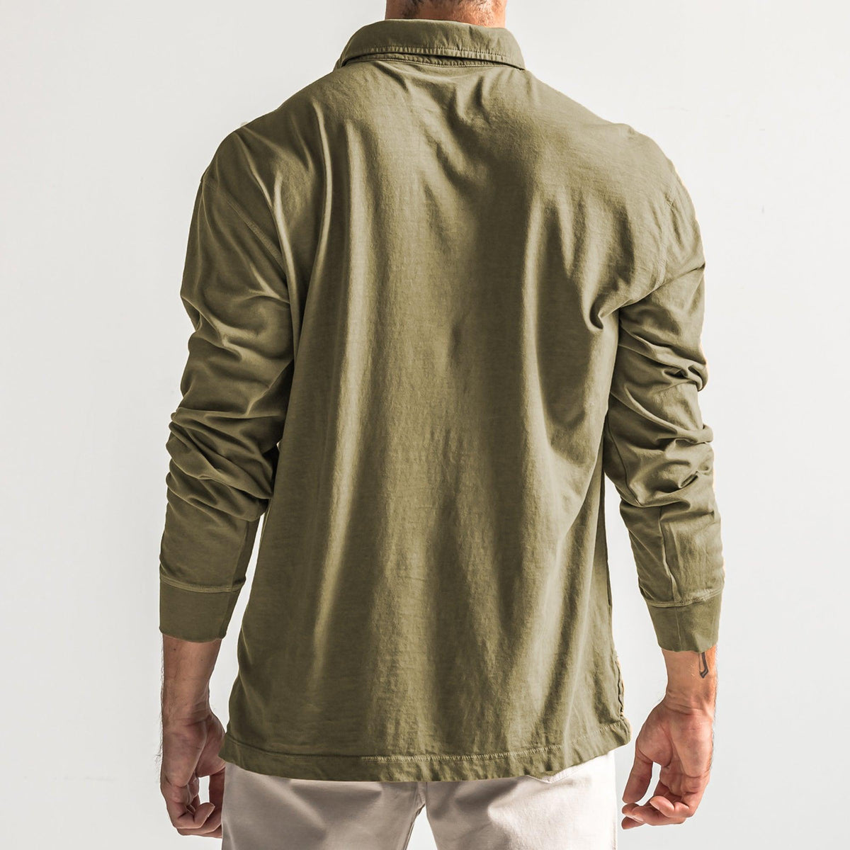 Onward Reserve Perry Long Sleeve Polo - Olive