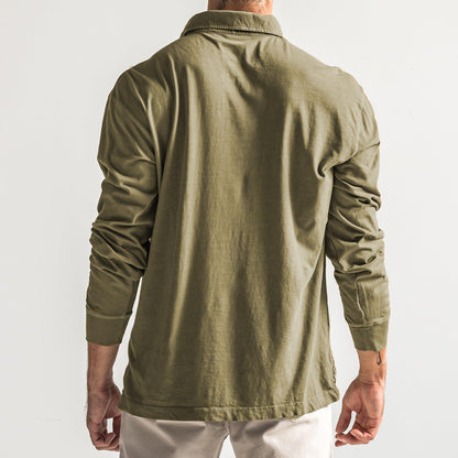 Onward Reserve Perry Long Sleeve Polo - Olive