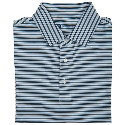 Onward Reserve Wedge Stripe Performance Polo - Collegiate Blue