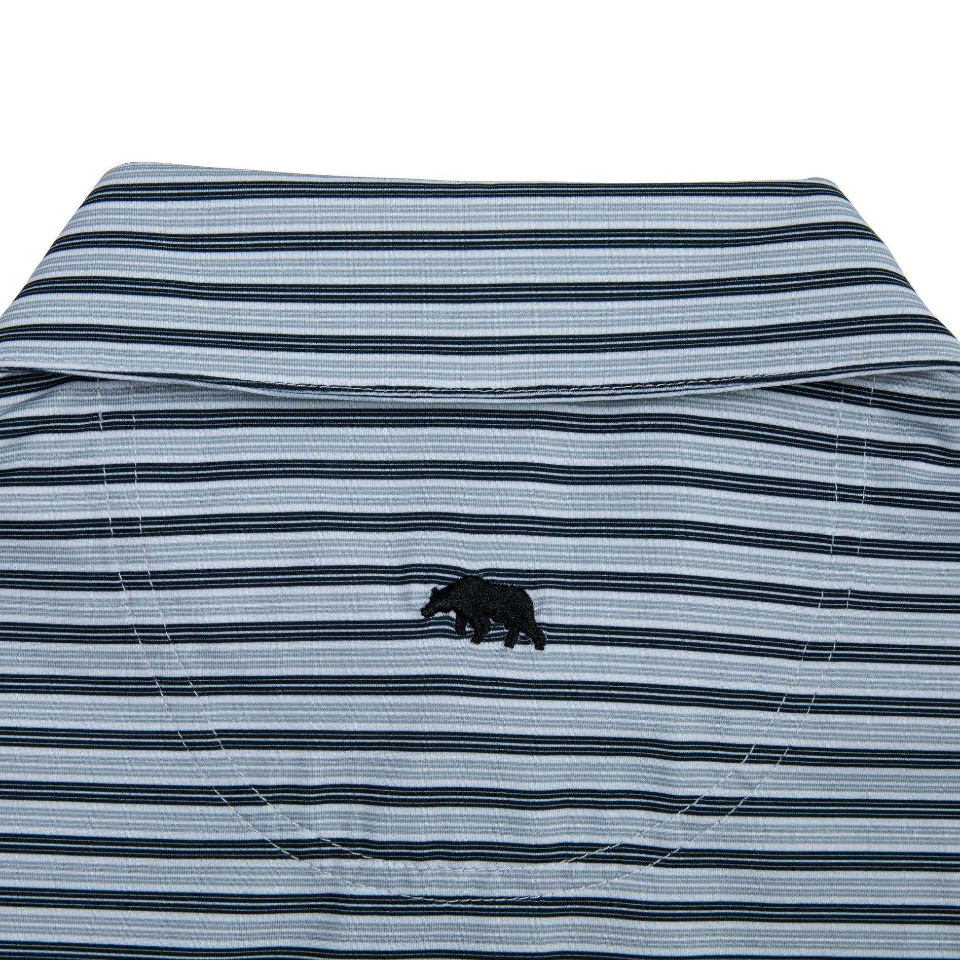 Onward Reserve Wedge Stripe Performance Polo - Collegiate Blue