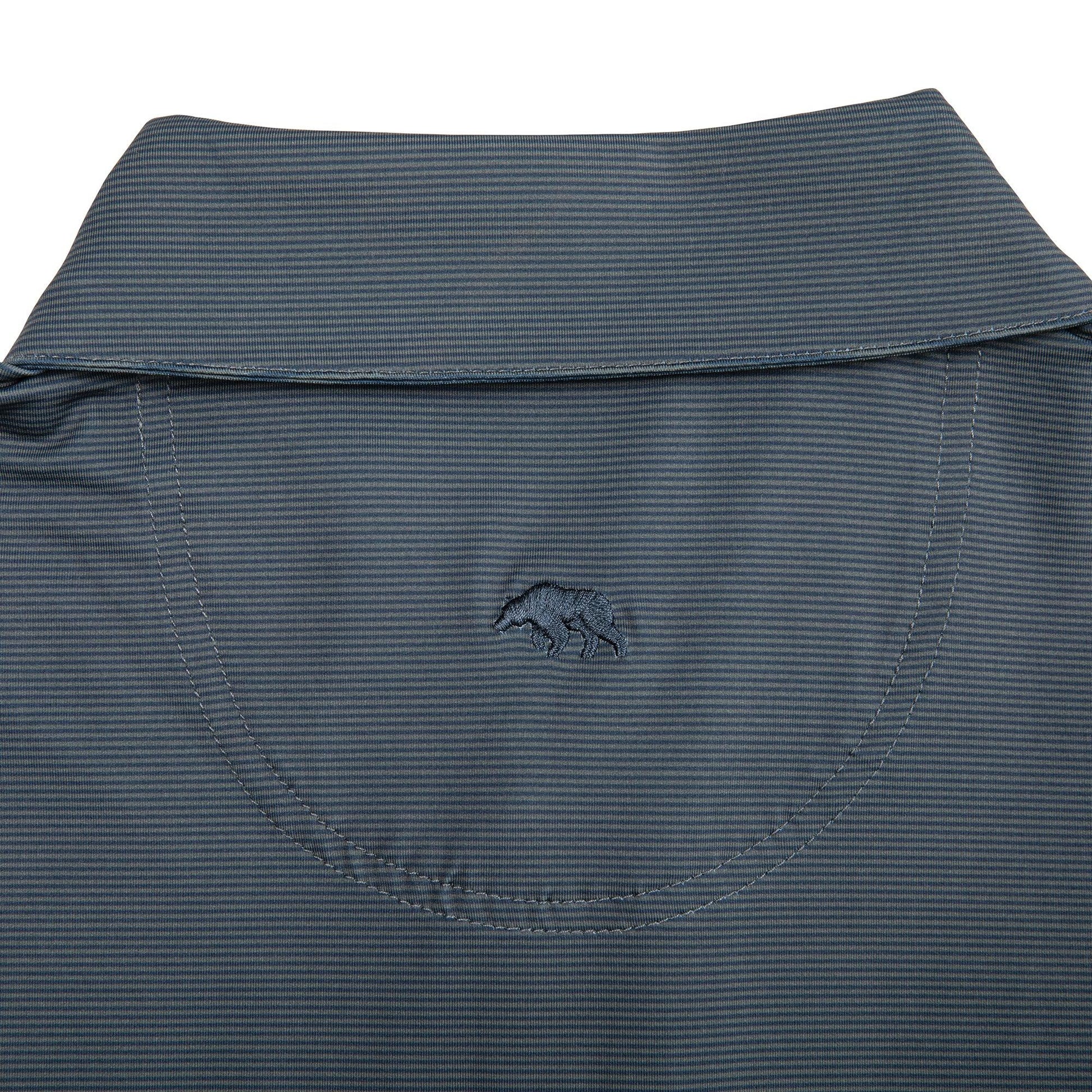 Onward Reserve Blade Stripe Performance Polo - Gunmetal/Collegiate Blue