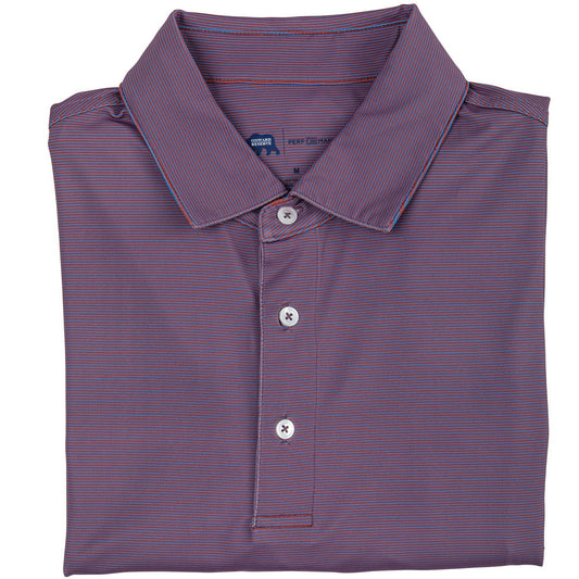 Onward Reserve Blade Stripe Performance Polo - Autumn Glaze/Marina