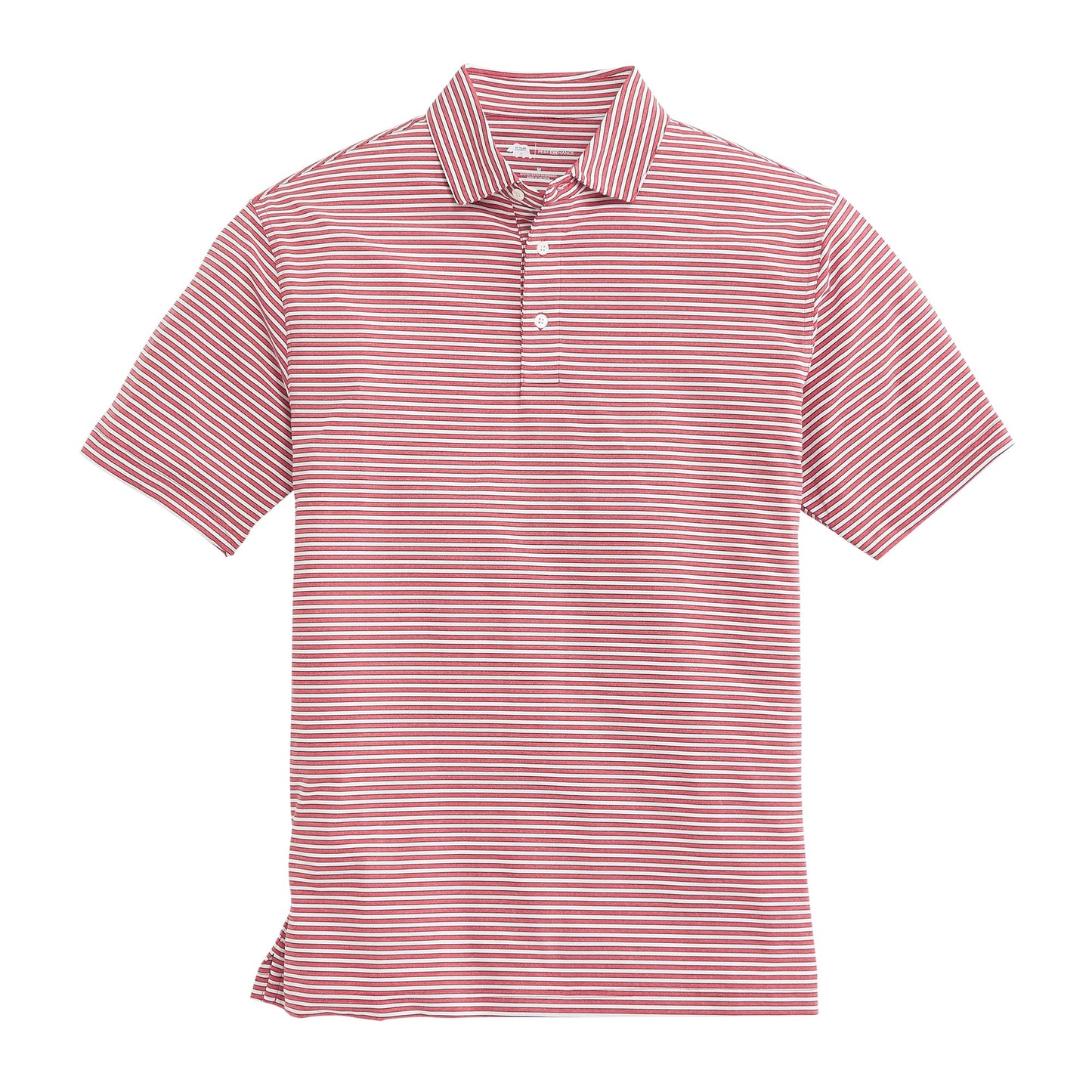 Onward Reserve Mulligan Stripe Performance Polo - Heather Red