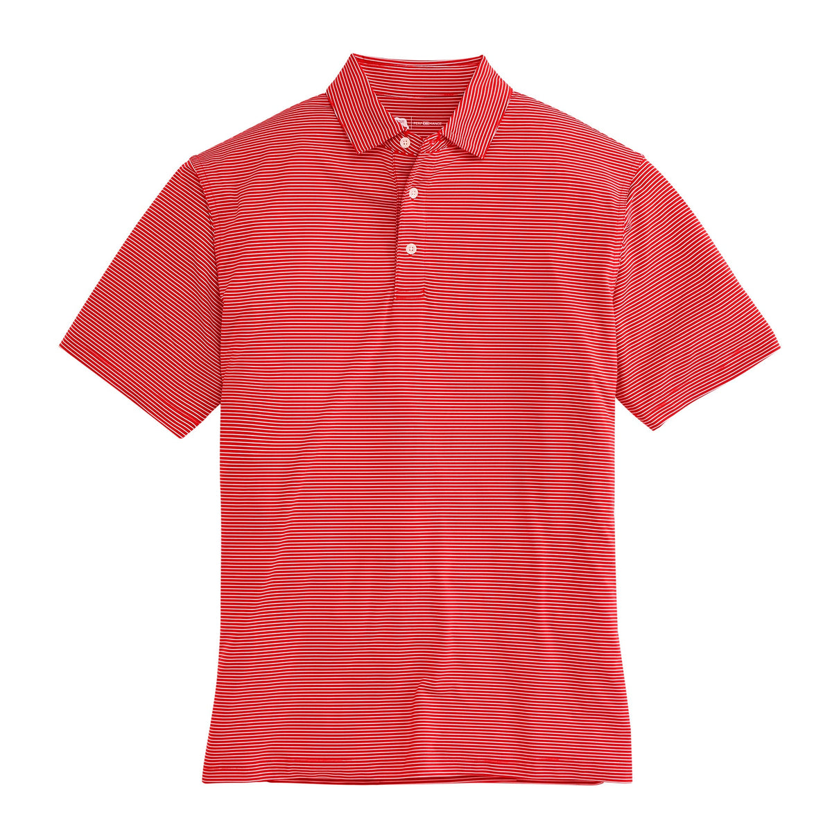 Onward Reserve Birdie Stripe Performance Polo - Red/White