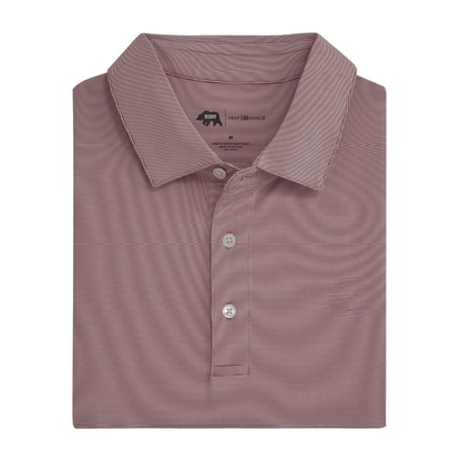 Onward Reserve Hairline Stripe Performance Polo - Maroon