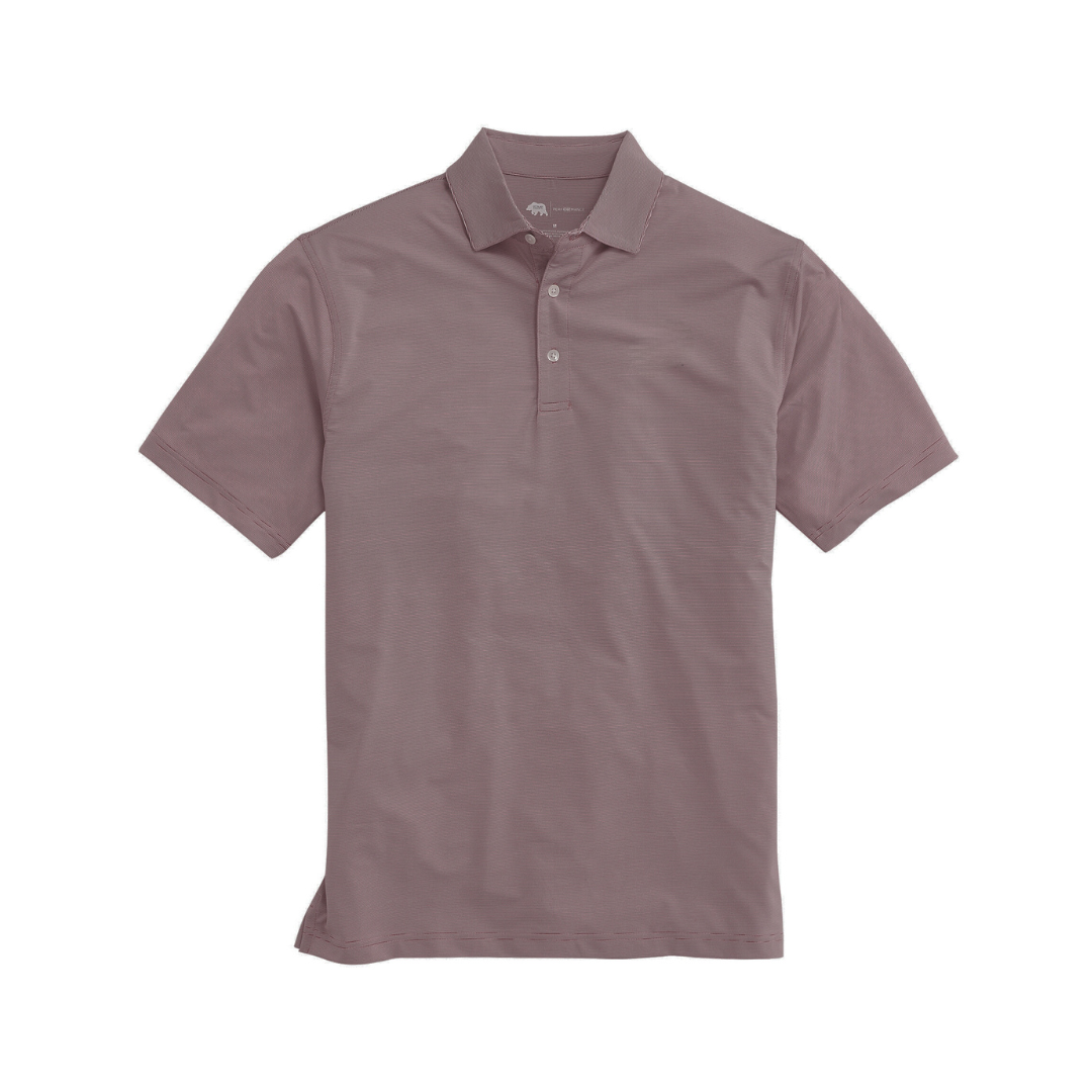 Onward Reserve Hairline Stripe Performance Polo - Maroon