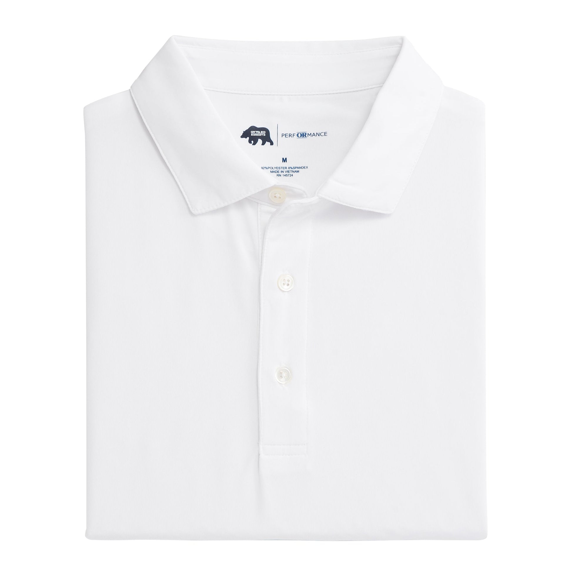 Onward Reserve Solid Performance Polo - White