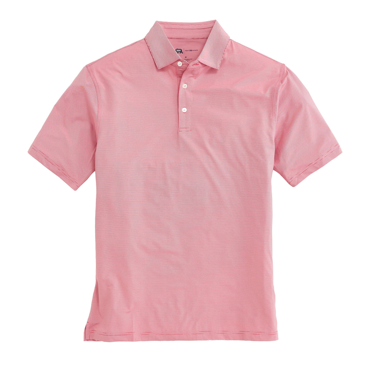 Onward Reserve Hairline Stripe Performance Polo - Red