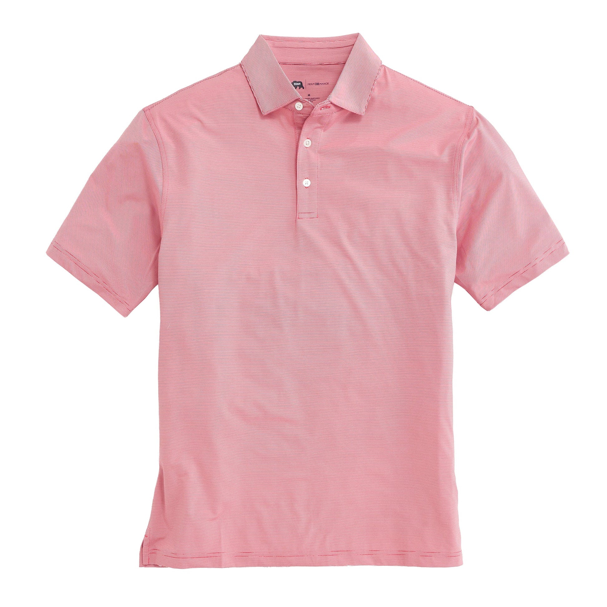 Onward Reserve Hairline Stripe Performance Polo - Red