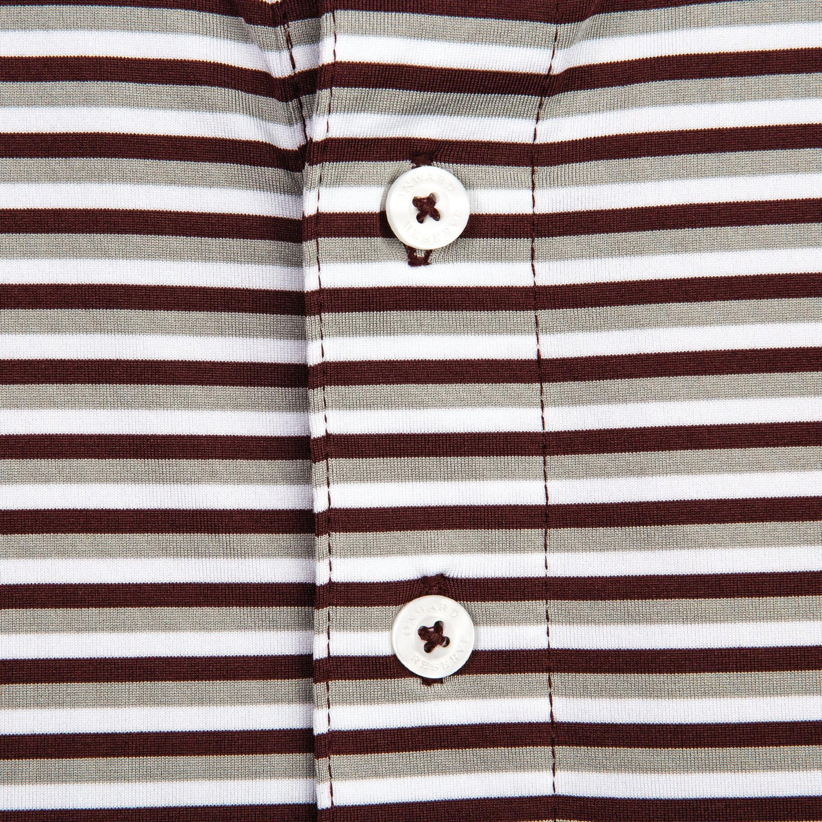Onward Reserve Triple Stripe Performance Polo - Maroon/Gray