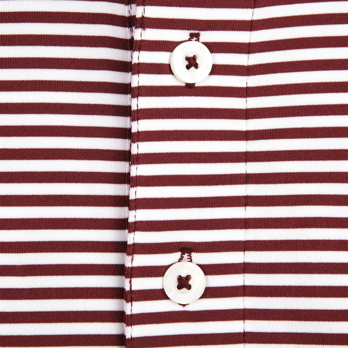 Onward Reserve Pro Stripe Performance Polo - Maroon/White