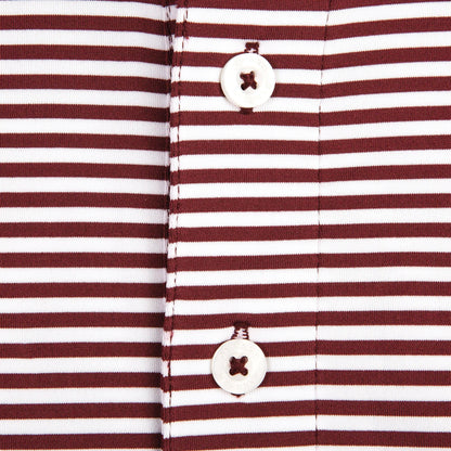 Onward Reserve Pro Stripe Performance Polo - Maroon/White