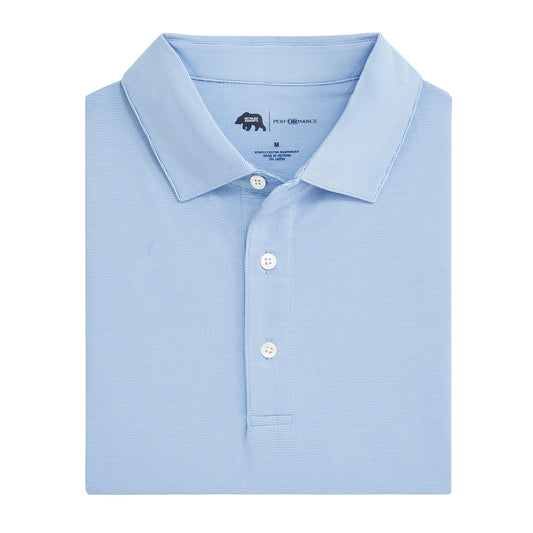 Onward Reserve Hairline Stripe Performance Polo - Sky