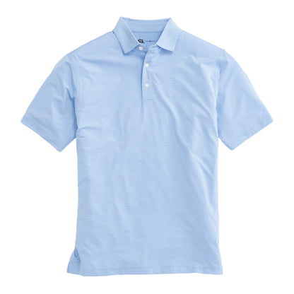 Onward Reserve Hairline Stripe Performance Polo - Sky