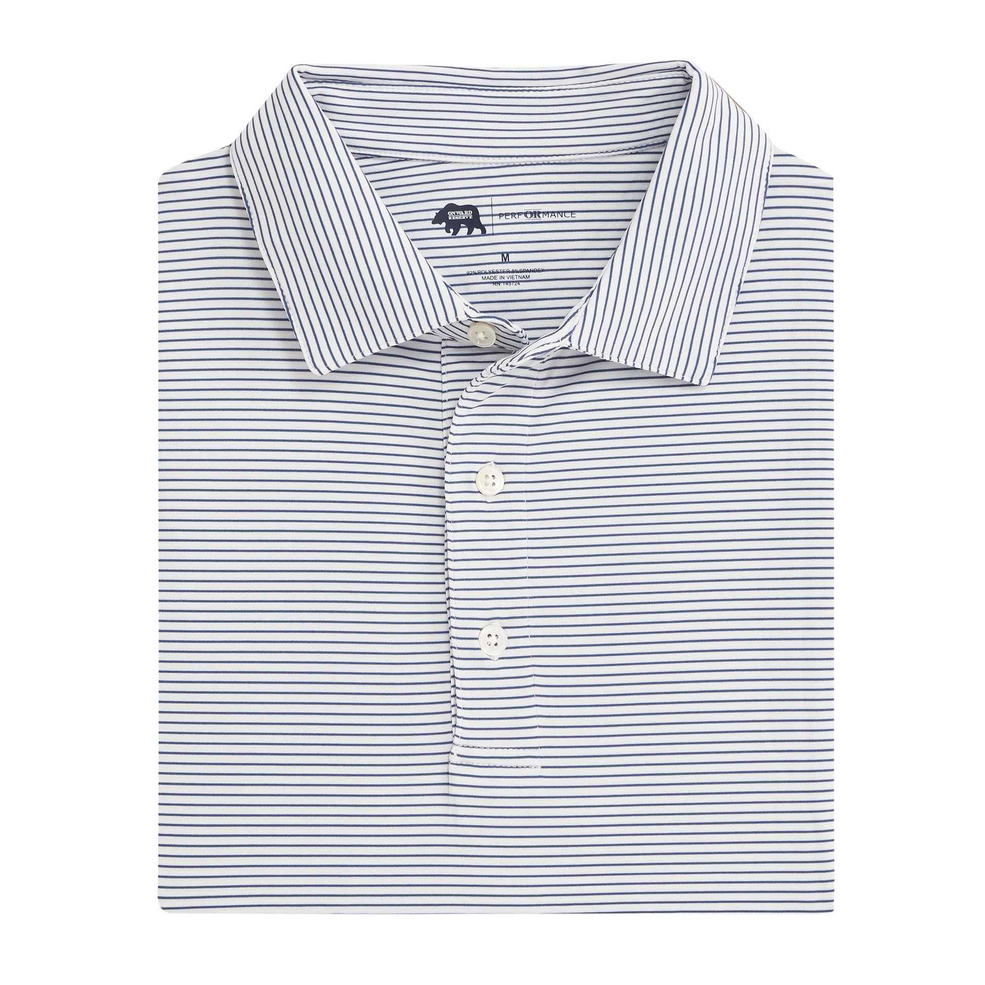 Onward Reserve Birdie Stripe Performance Polo