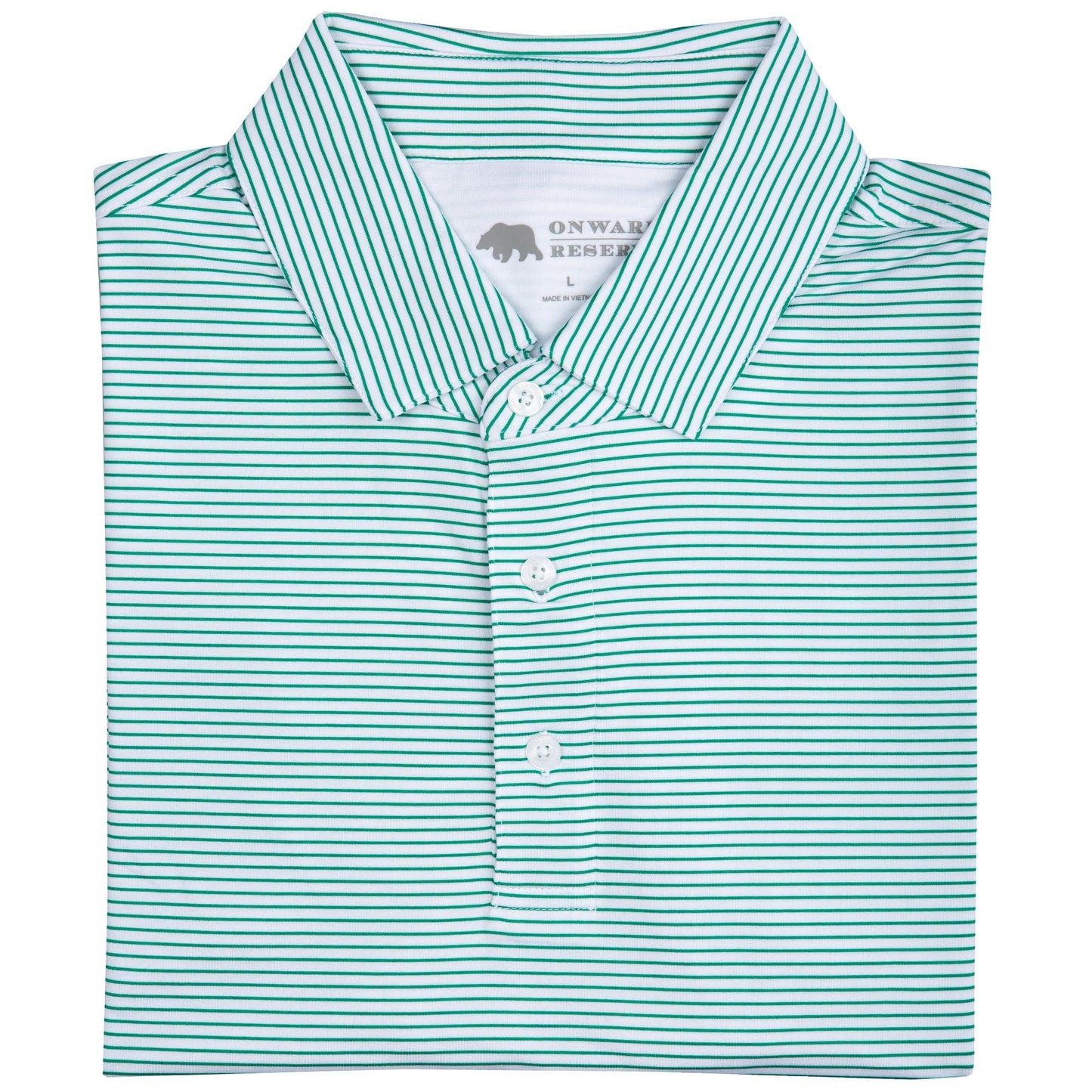 Onward Reserve Birdie Stripe Performance Polo