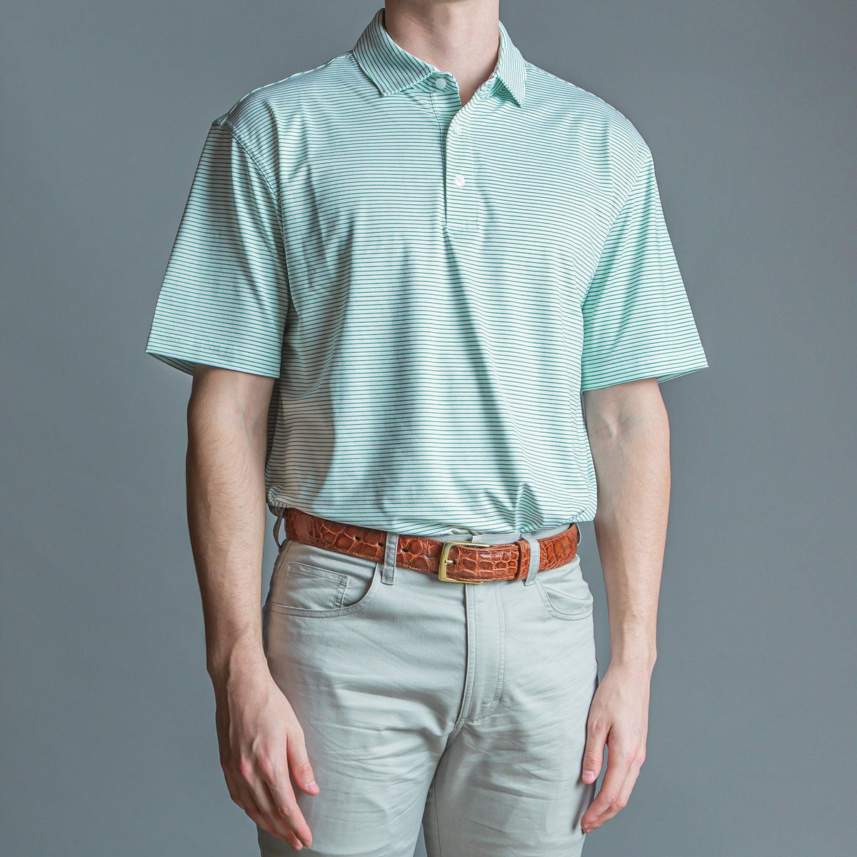 Onward Reserve Birdie Stripe Performance Polo