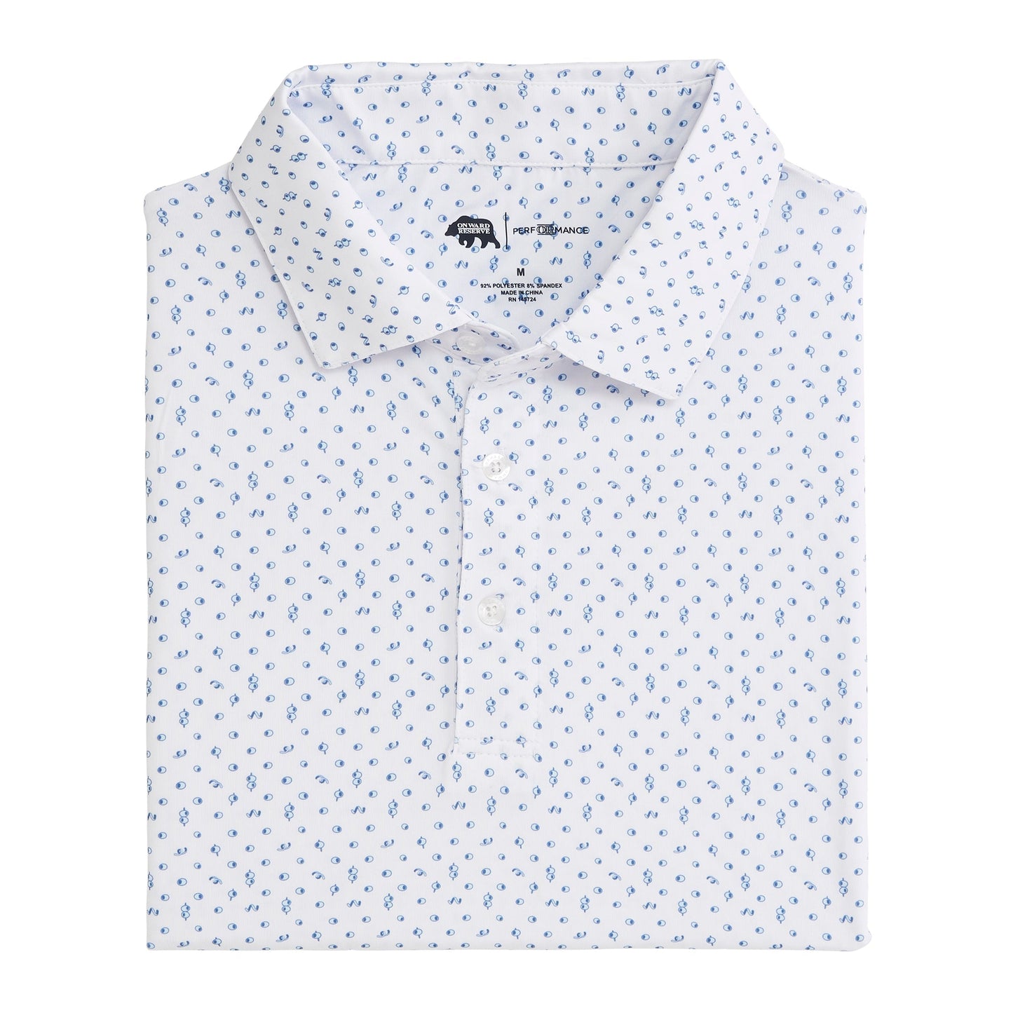 Onward Reserve Twist Printed Performance Polo - Dutch Canal