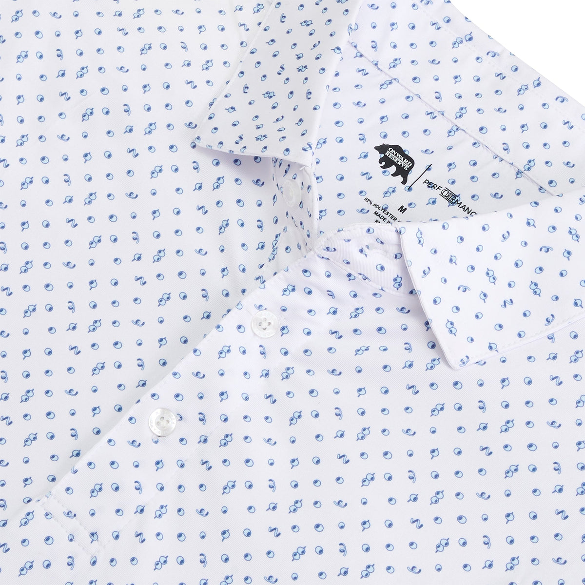 Onward Reserve Twist Printed Performance Polo - Dutch Canal