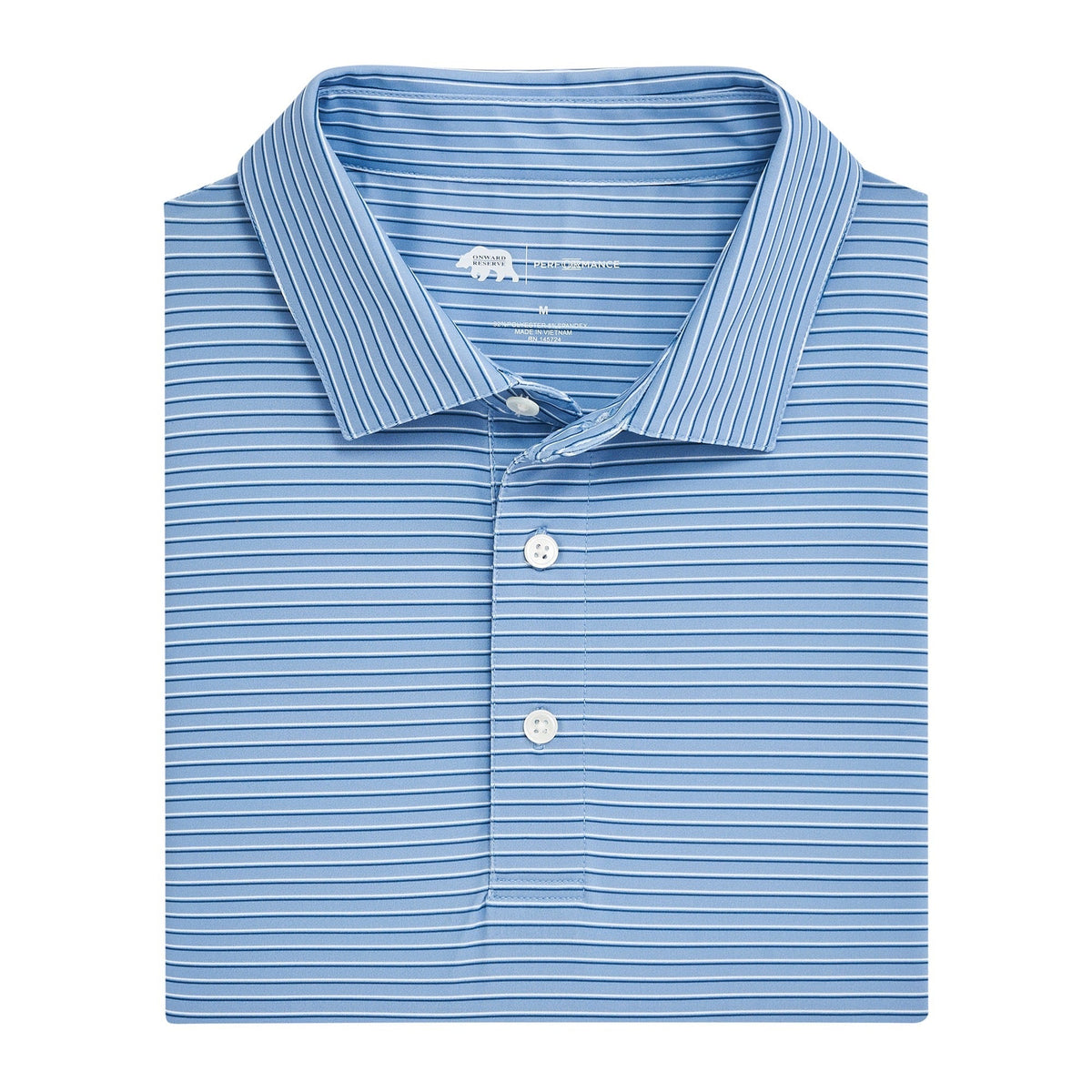 Onward Reserve Scout Stripe Performance Polo - Endless Sky