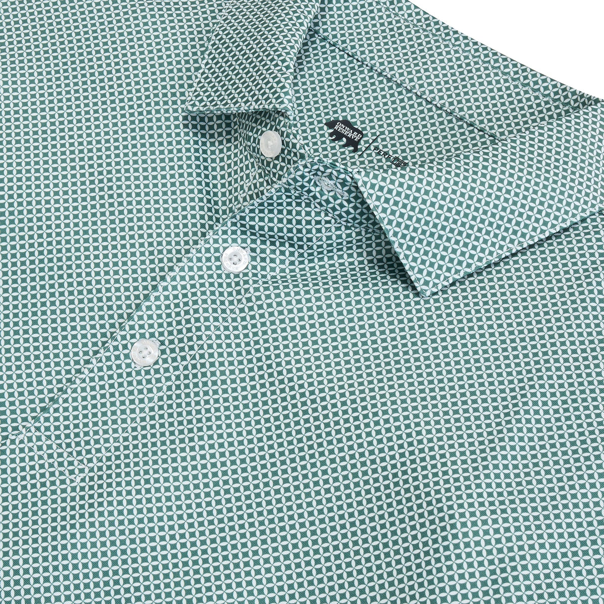 Onward Reserve Scope Printed Performance Polo - Green